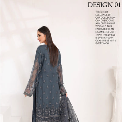 LUXURY CHIFFON EMBROIDERED