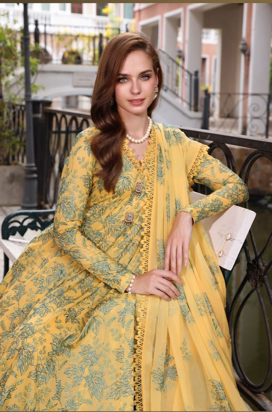 Bareeze eid collection  Lawn 3 piece suit  Organza duppata